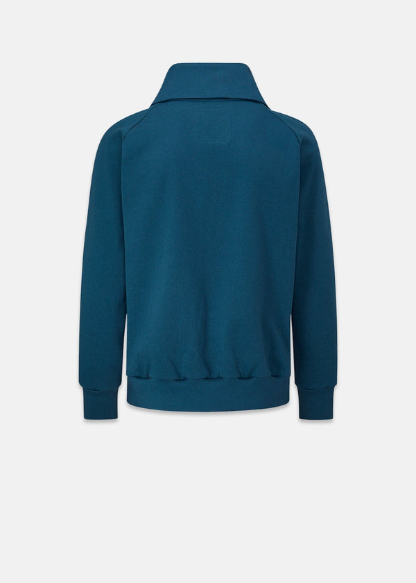 Military Zip Sweatshirt Teal