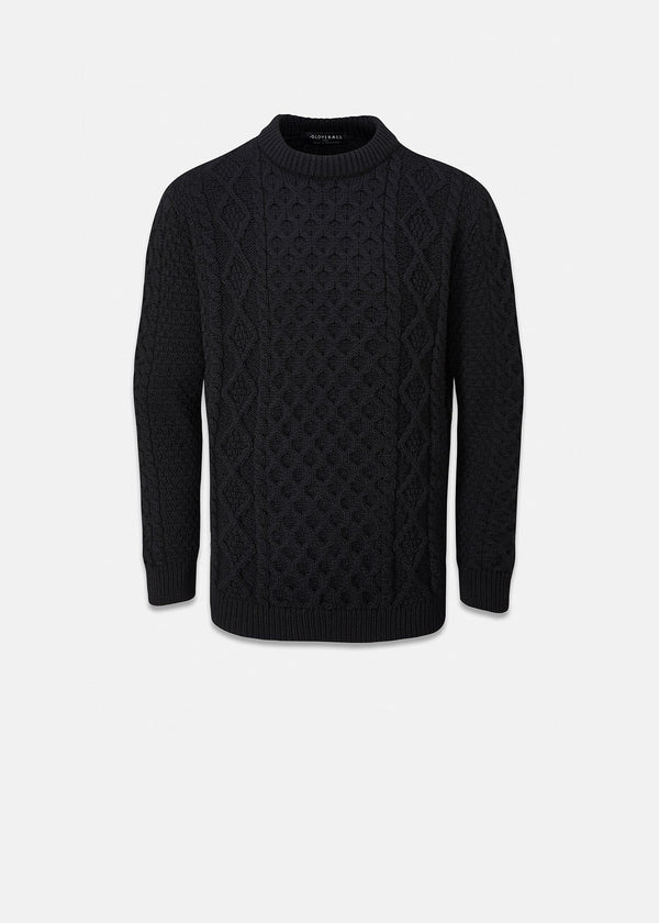 Aran Jumper Black