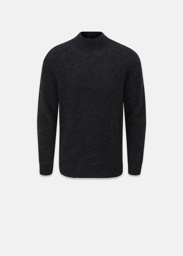 Windsor Lambswool Jumper Charcoal