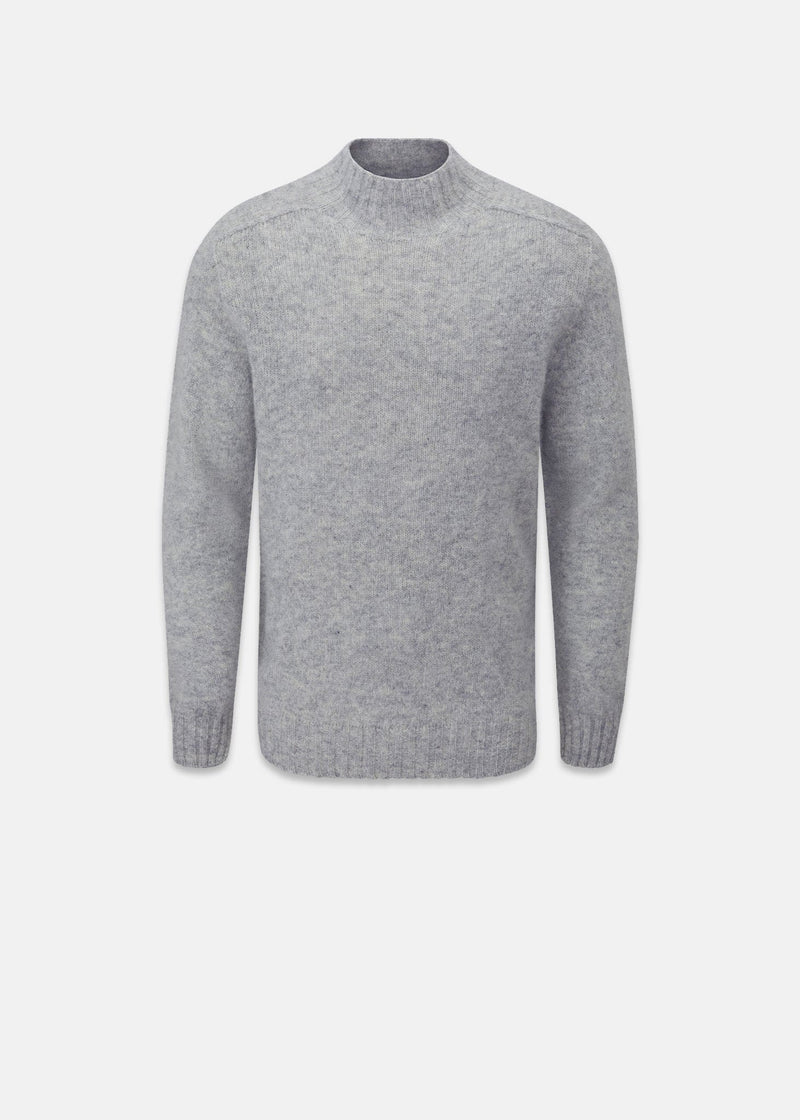 Windsor Lambswool Jumper Light Grey