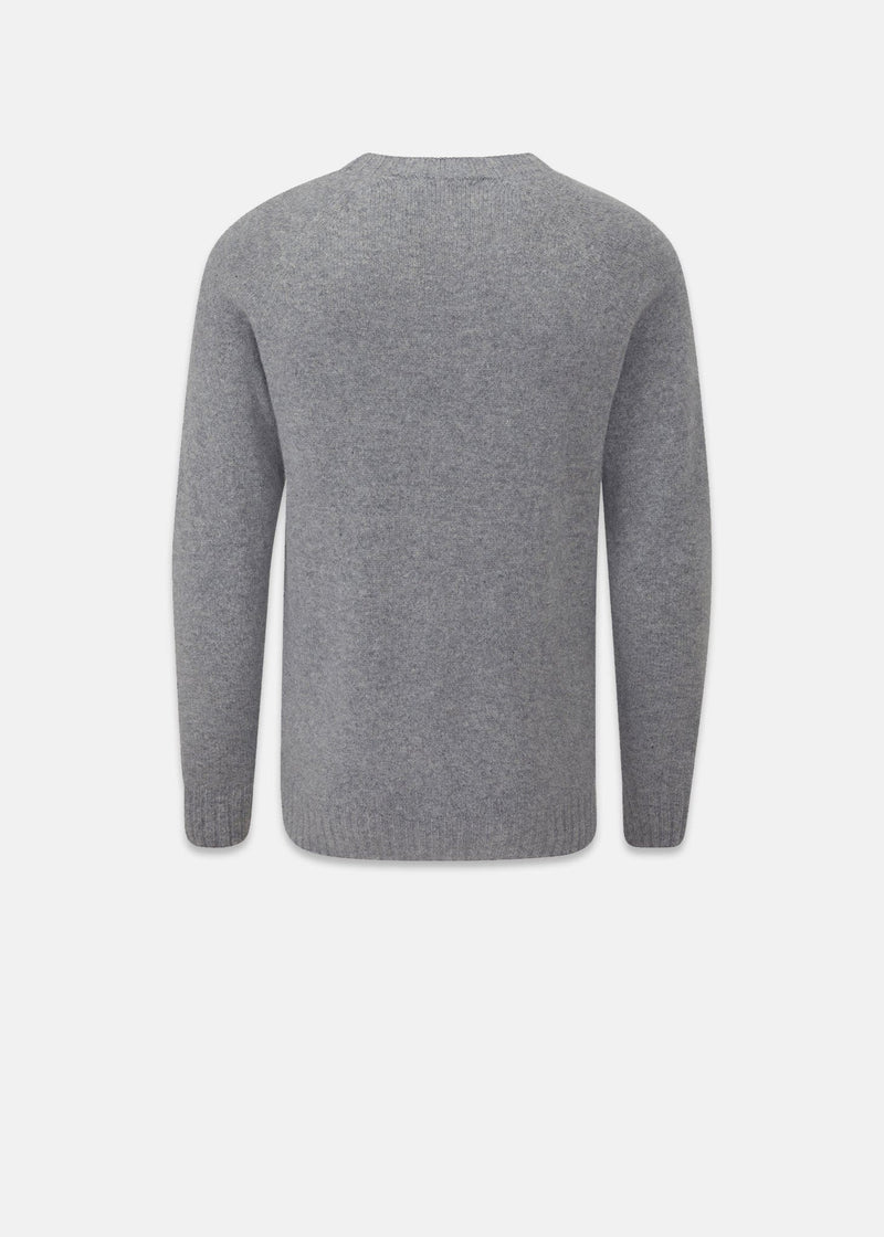 Henley Lambswool Jumper Grey