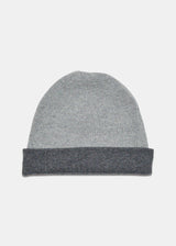 Reversible Cashmere Hat Silver